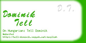 dominik tell business card